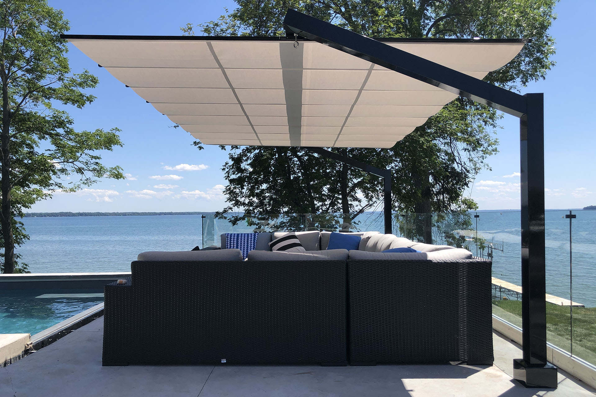 retractable freestanding canopy structures canopies outdoor simcoe lake shadefx overview contact shadefxcanopies